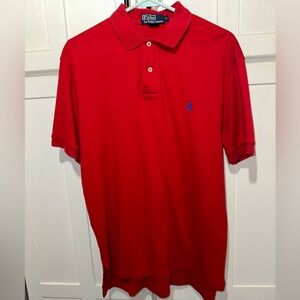 Polo by Ralph Lauren Men's Red Polo Shirt Size Medium
